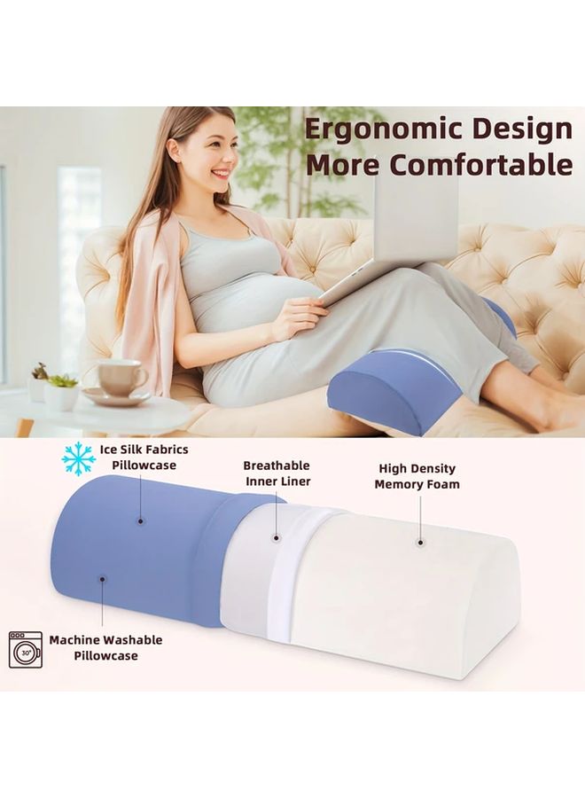 Half Cylinder Pillow Soft Purple for Neck and Back Support 1 or 2 Pieces - Image 2